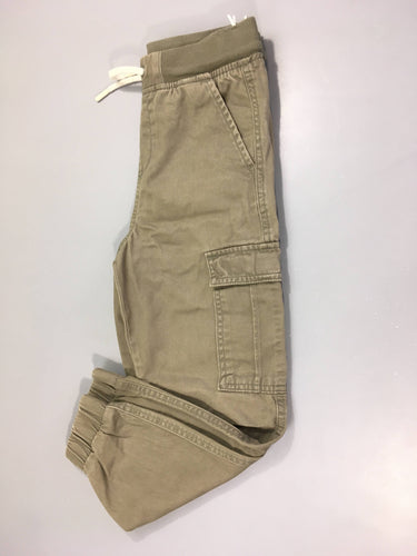 Pantalon cargo kaki taille et chevilles élastiques, moins cher chez Petit Kiwi