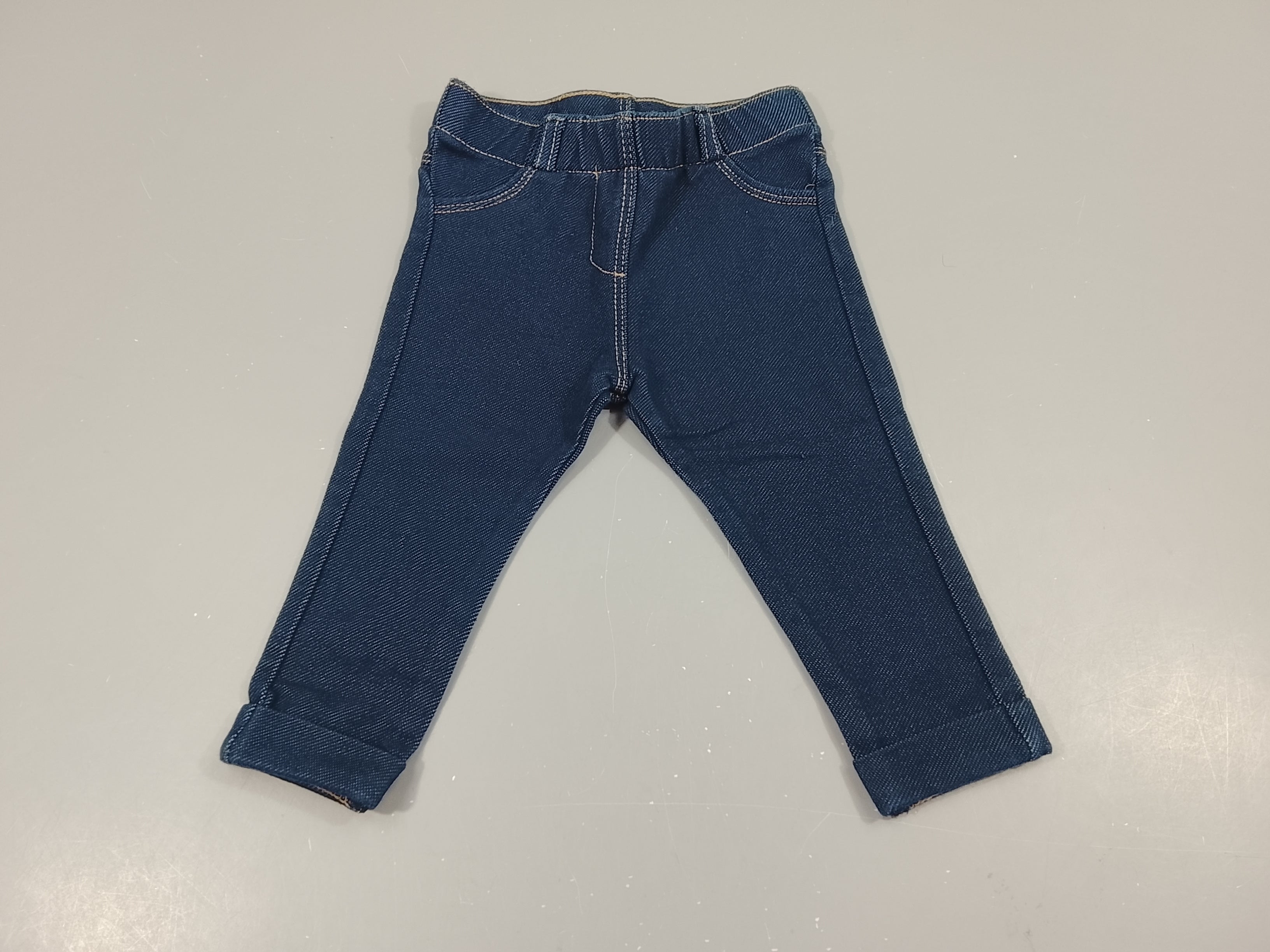Jegging à revers denim bleu foncé (conception écologique)