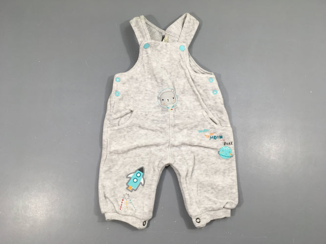 Salopette velours gris chiné cos.monaute, moins cher chez Petit Kiwi