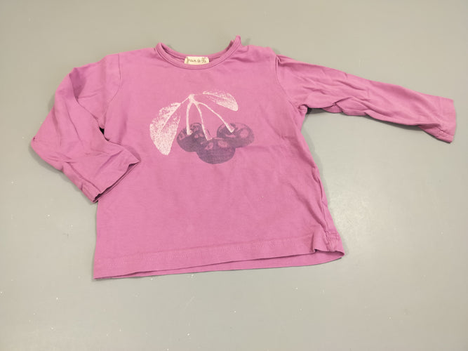 T-shirt m.l  rose , cerise, moins cher chez Petit Kiwi