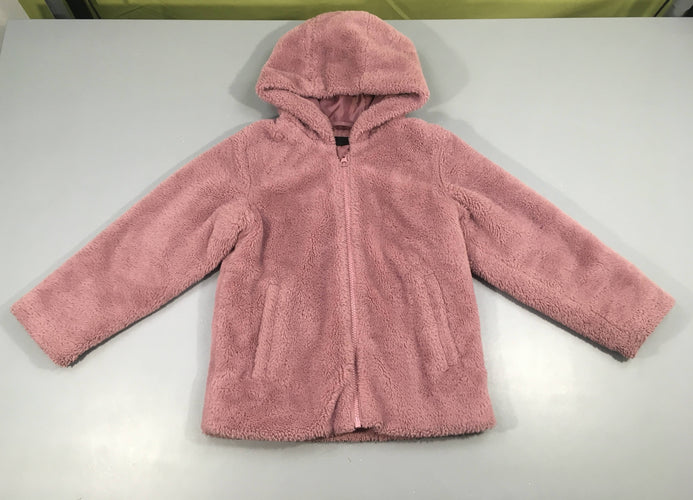 Gilet-veste velours parme à capuche, moins cher chez Petit Kiwi