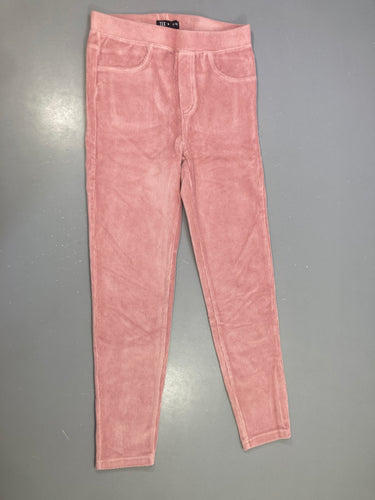 Jegging velours côtelé rose, moins cher chez Petit Kiwi
