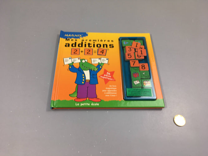 Livre Mes permières additions 56 pcs magnétiques Complet, moins cher chez Petit Kiwi