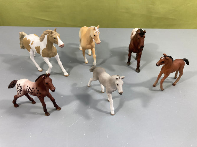 Lot de 6 chevaux Schleich, moins cher chez Petit Kiwi