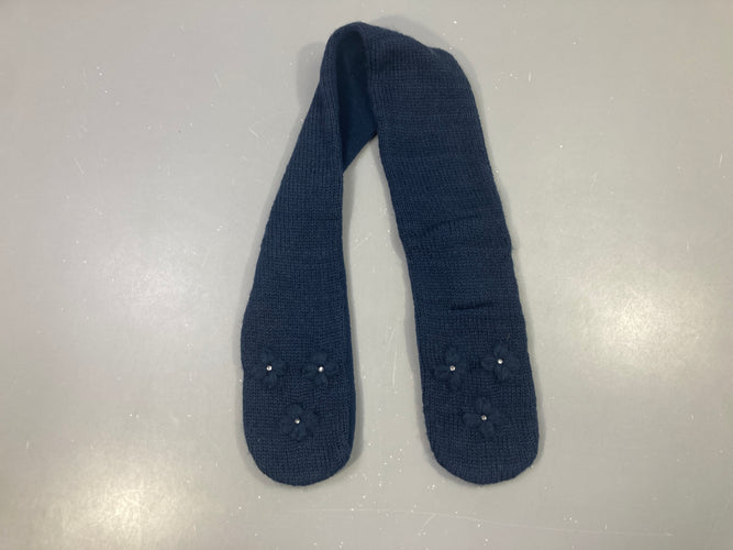 Echarpe tricot marine doublé polar, moins cher chez Petit Kiwi