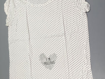 T-shirt m.c blanc pois Precious