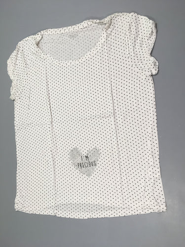T-shirt m.c blanc pois Precious, moins cher chez Petit Kiwi