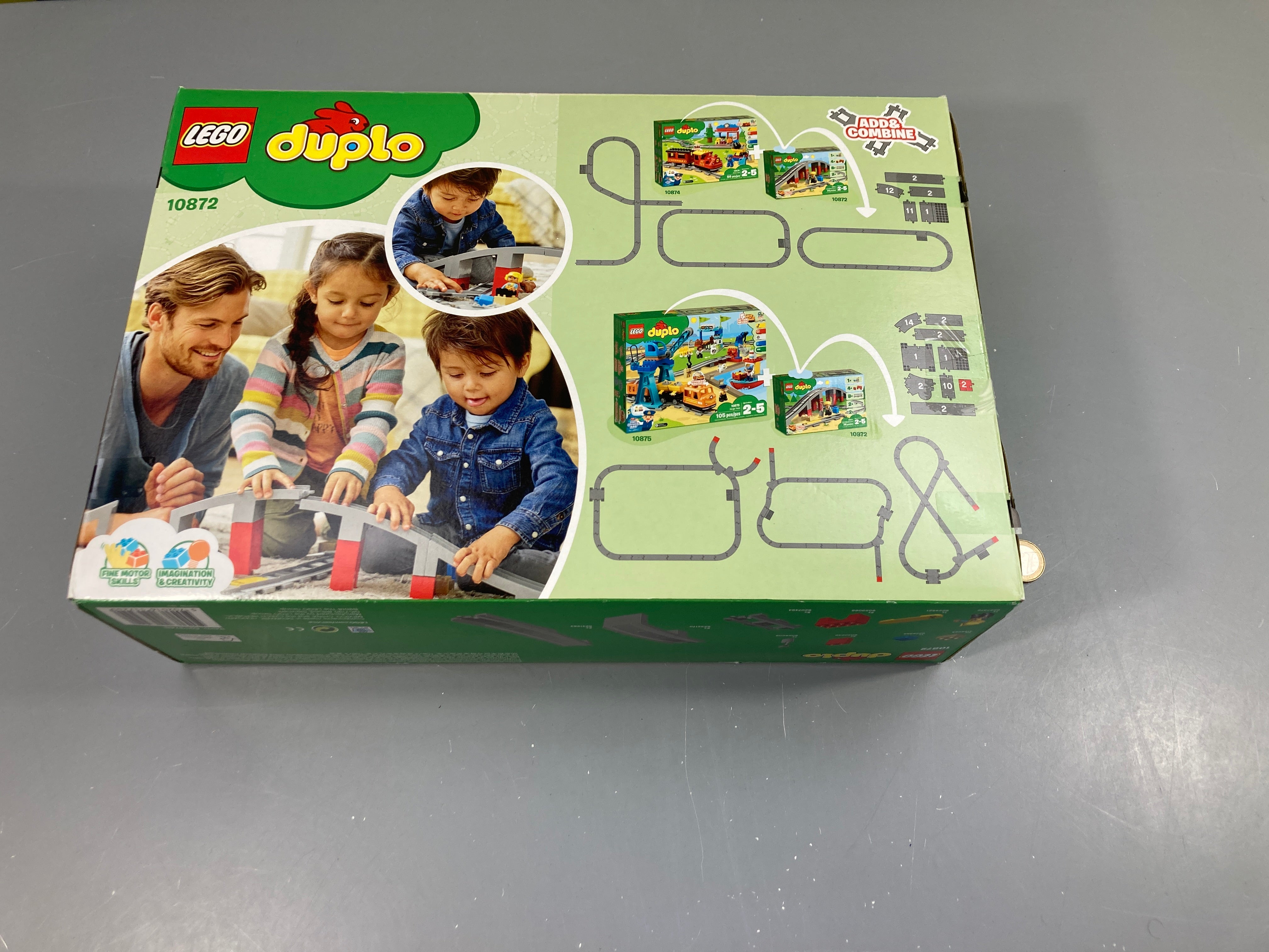 Les rails et le pont du train Lego Duplo 10872  2-5a Complet!