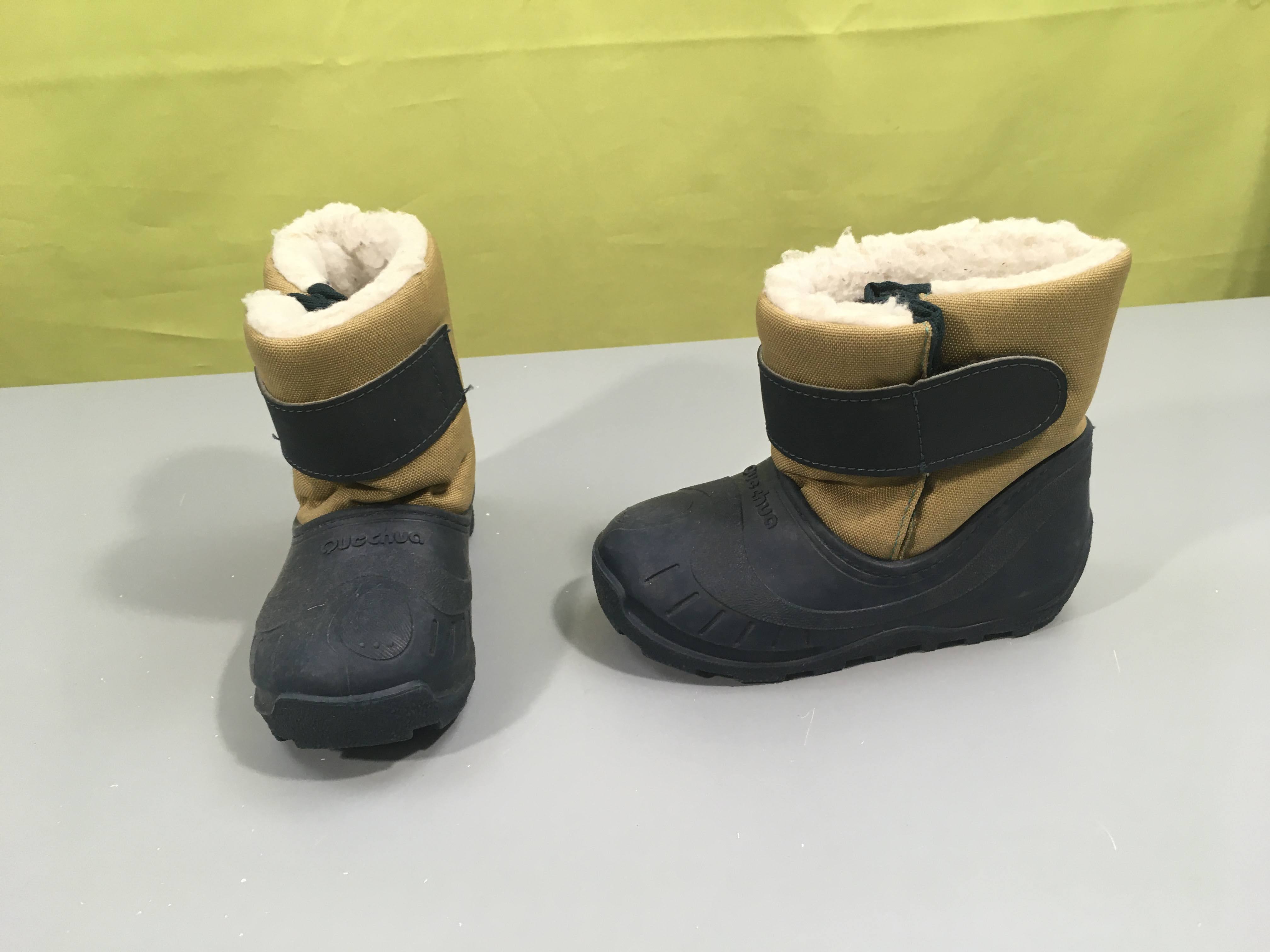 Bottes de neige fourrées beige Bibou, 24-25