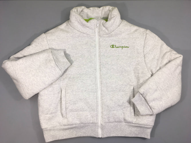 Blouson textile ouatiné gris chiné Champion, moins cher chez Petit Kiwi
