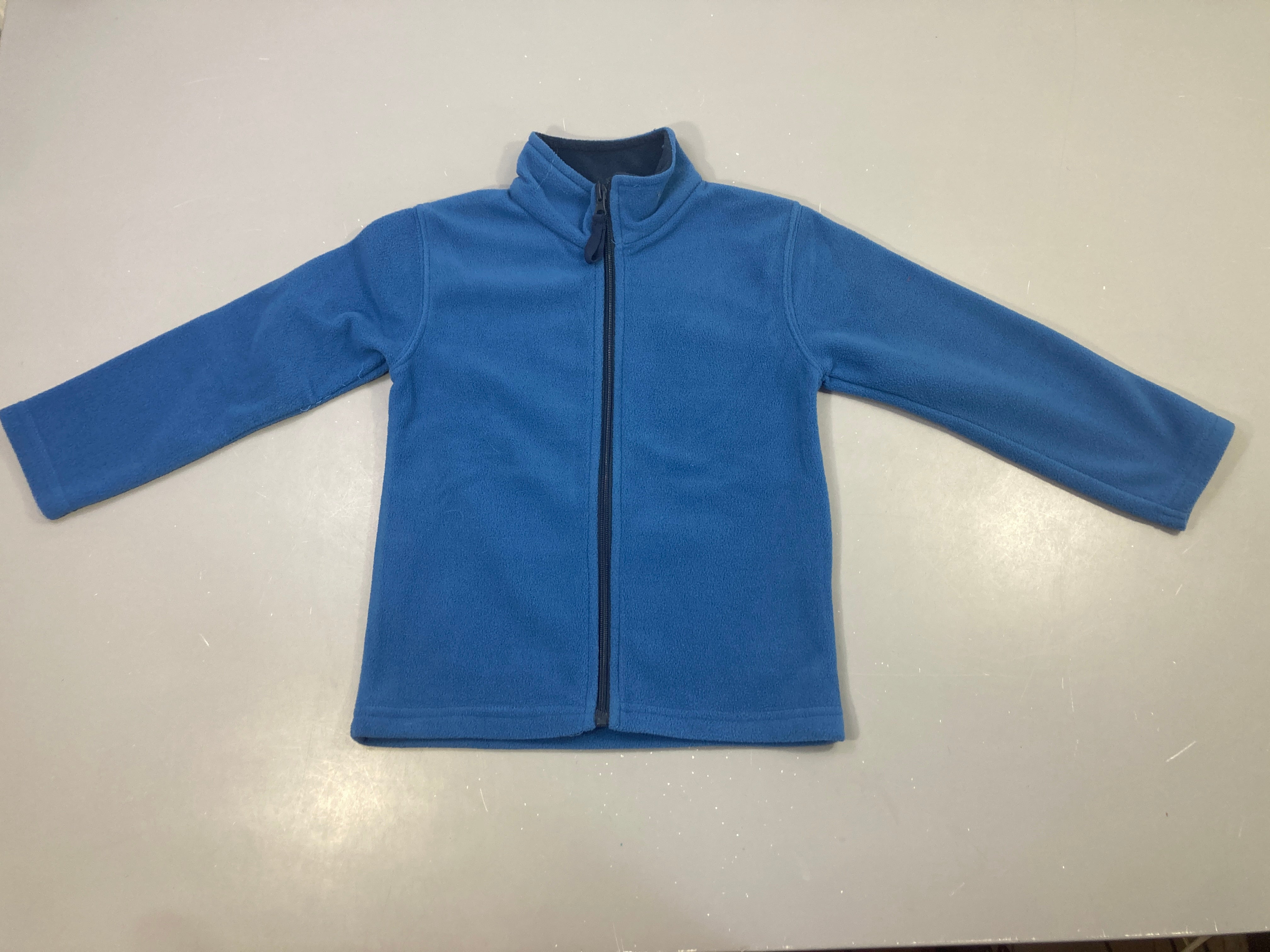 Polaire zippée bleue