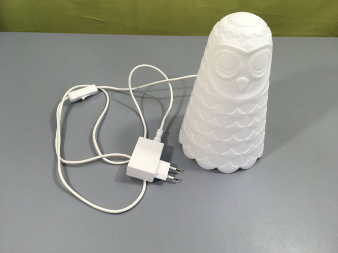 Lampe de chevet à LED, blanc/hibou, 23 cm -SOLBO, moins cher chez Petit Kiwi