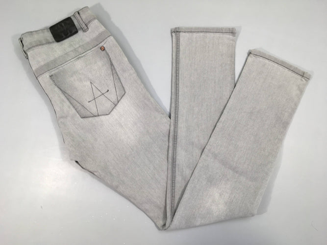 Jeans gris clair Slim 26, moins cher chez Petit Kiwi