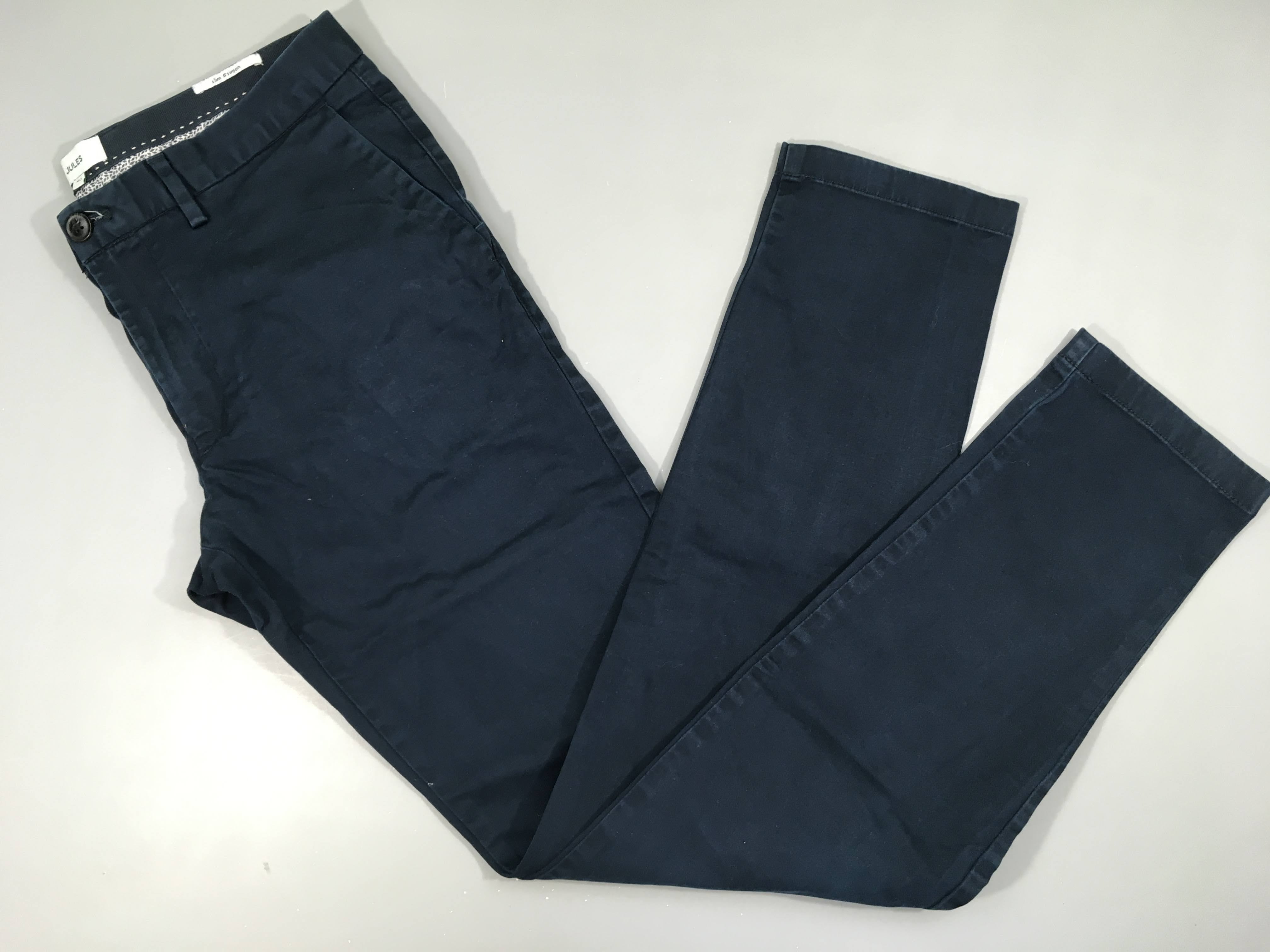 Pantalon chino bleu foncé Jules Slim#Simon 40