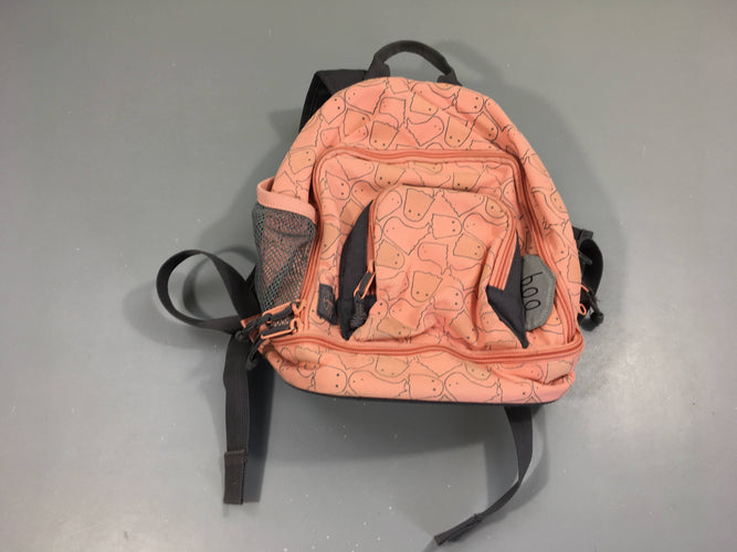 Sac à dos Spooky rose - maternelle -  27 x 24,5 x 15,5 cm - motifs en forme de fantômes brillent dans l’obscurité et se rechargent automatiquement une fois exposés à la lumière., moins cher chez Petit Kiwi