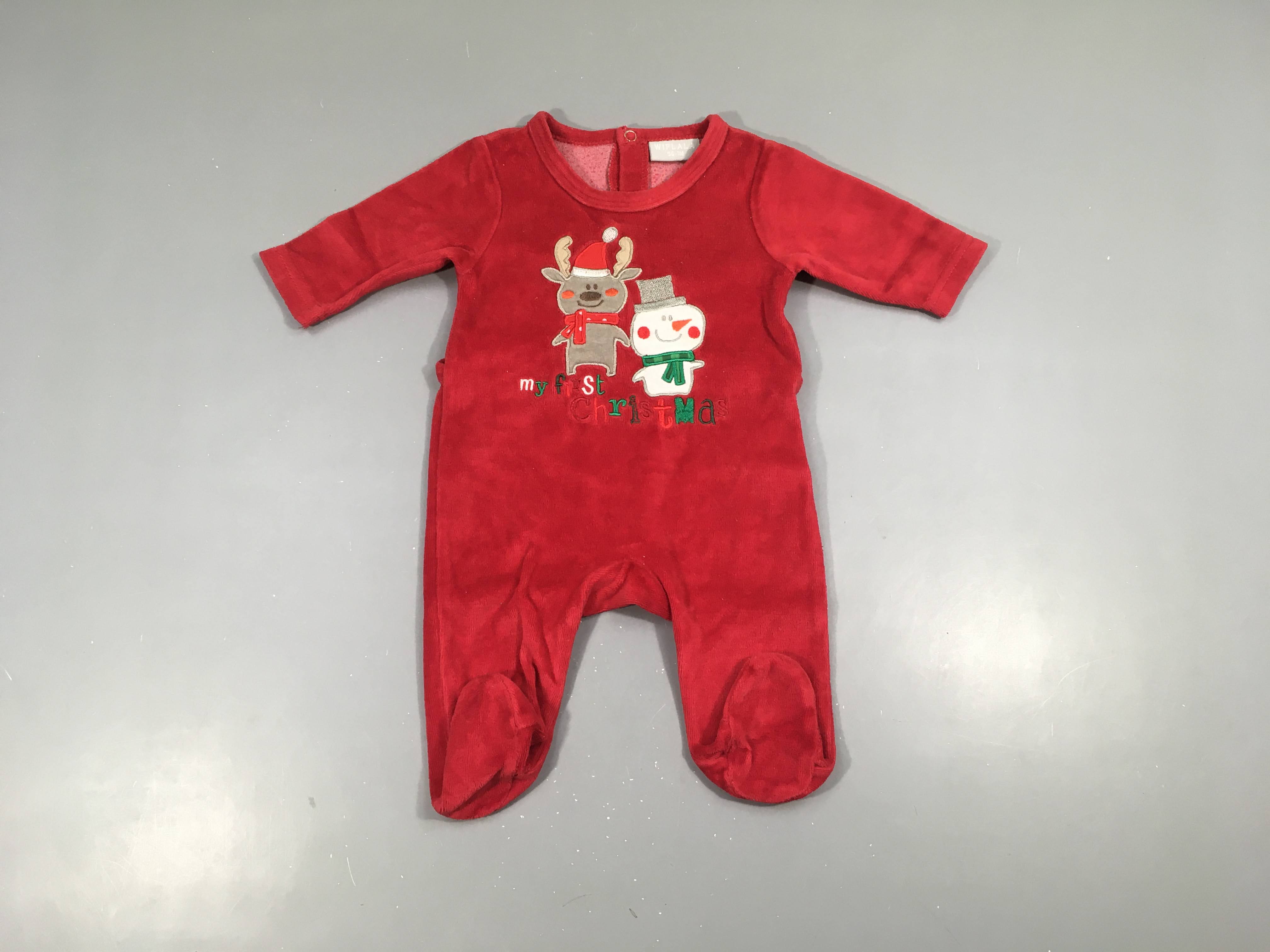 Pyjama velours rouge My fist Christmas, Noël