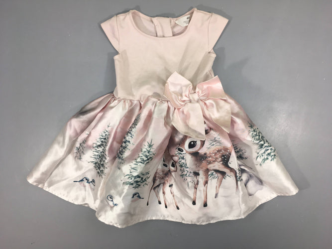 Robe s.m jersey/voile rose daims, moins cher chez Petit Kiwi