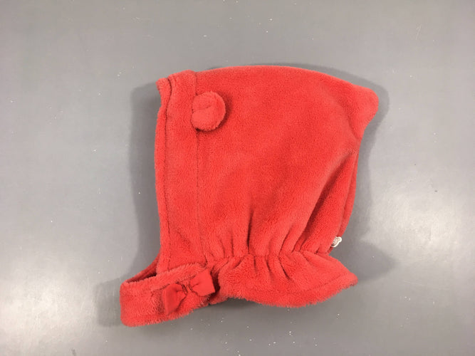 Cagoule velours corail doublé jersey oreilles, moins cher chez Petit Kiwi