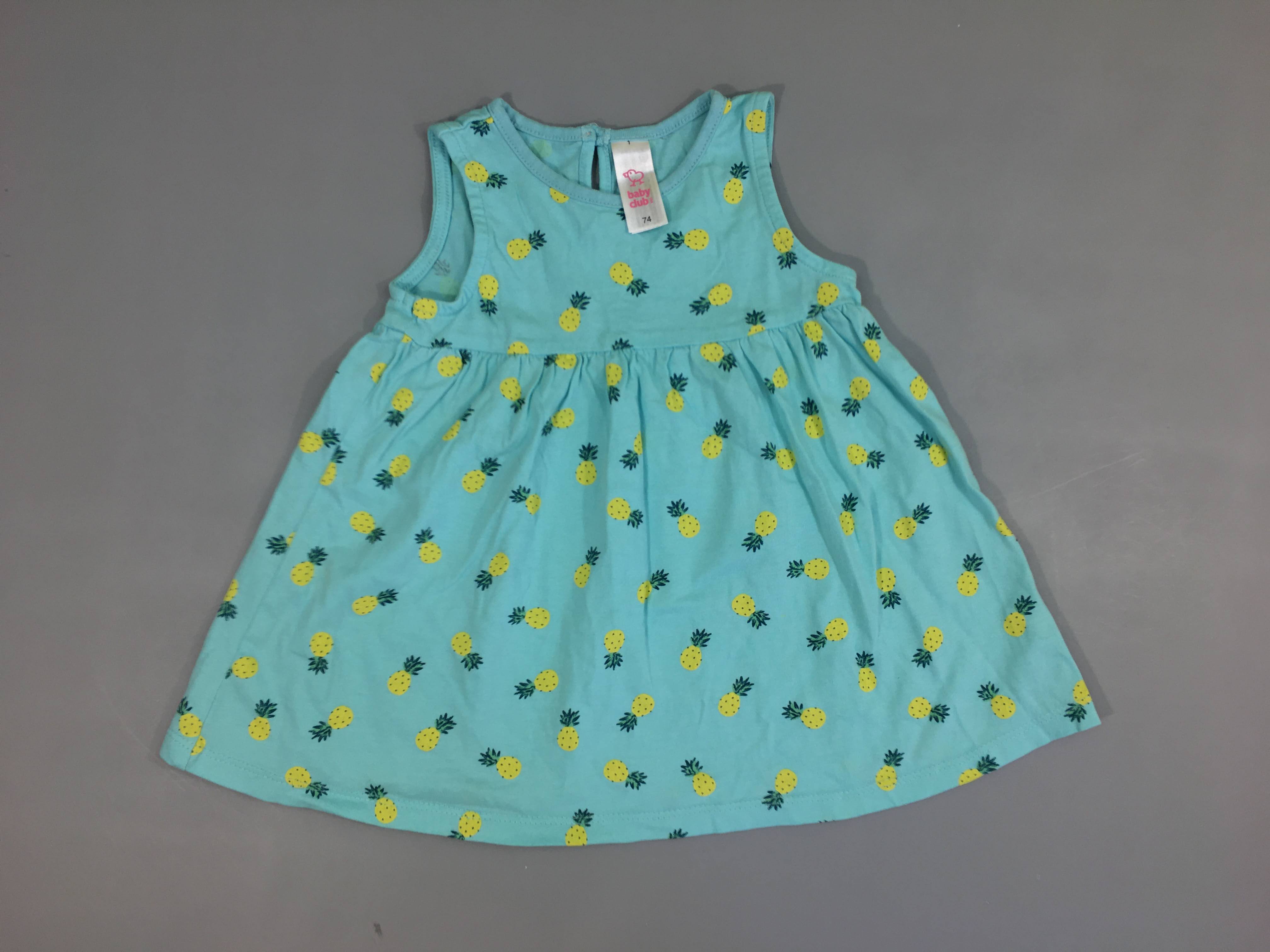 Robe s.m jersey bleu ananas