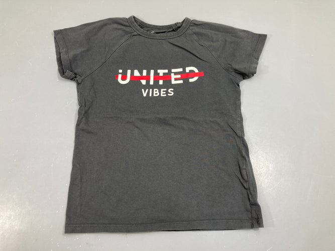 T-shirt m.c gris foncé , united vibes, moins cher chez Petit Kiwi
