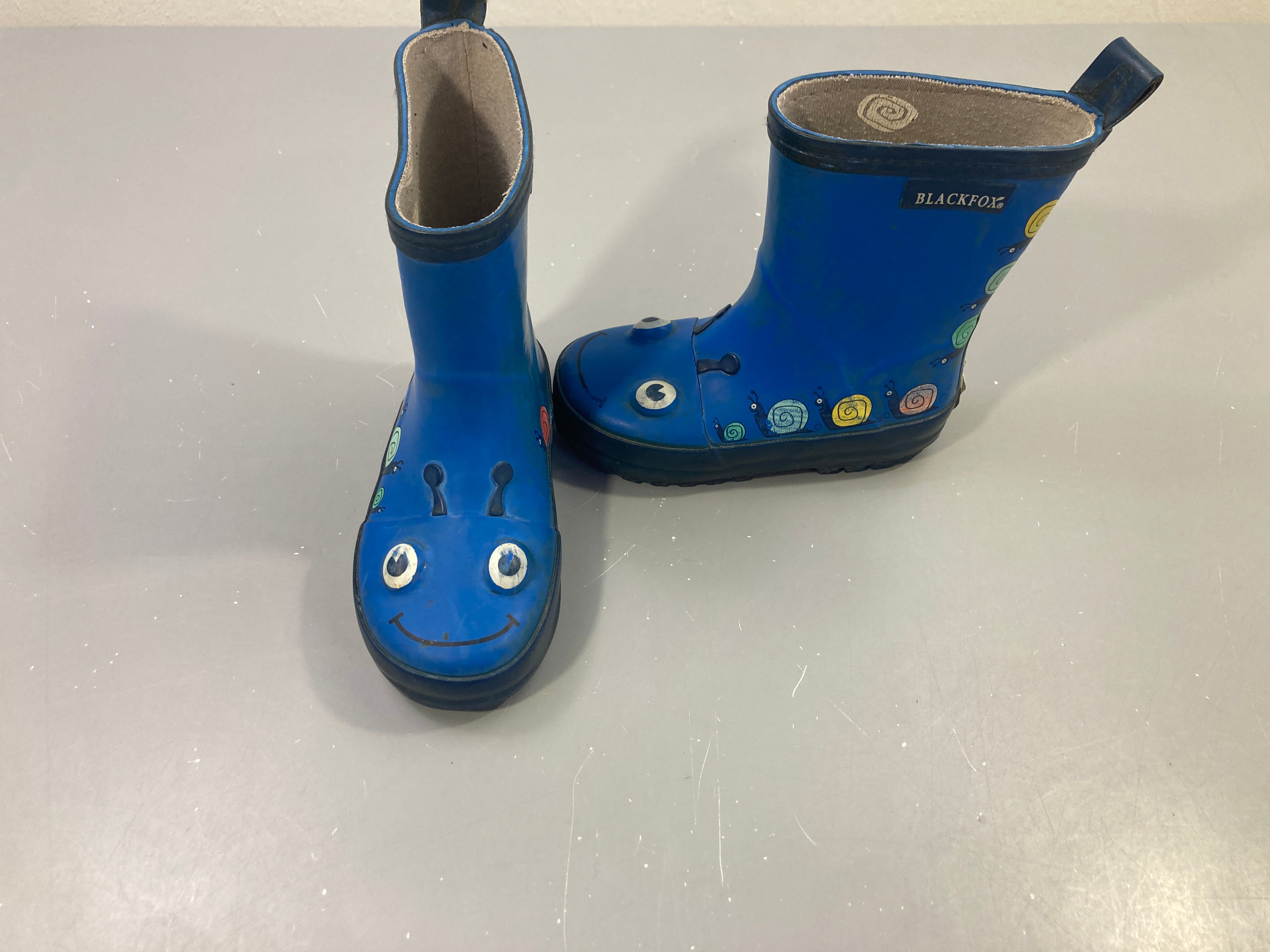 Bottes de pluie bleues Escargots