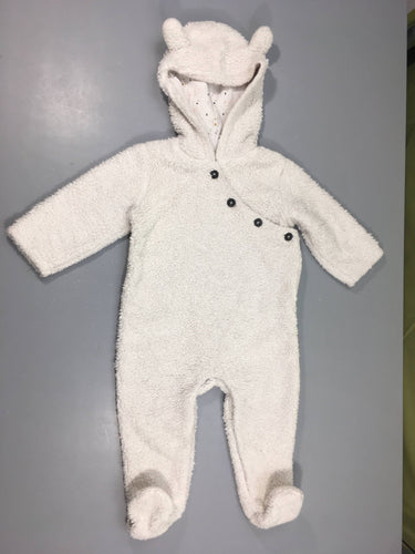 Combinaison pilote sherpa blanc, bouloché, moins cher chez Petit Kiwi