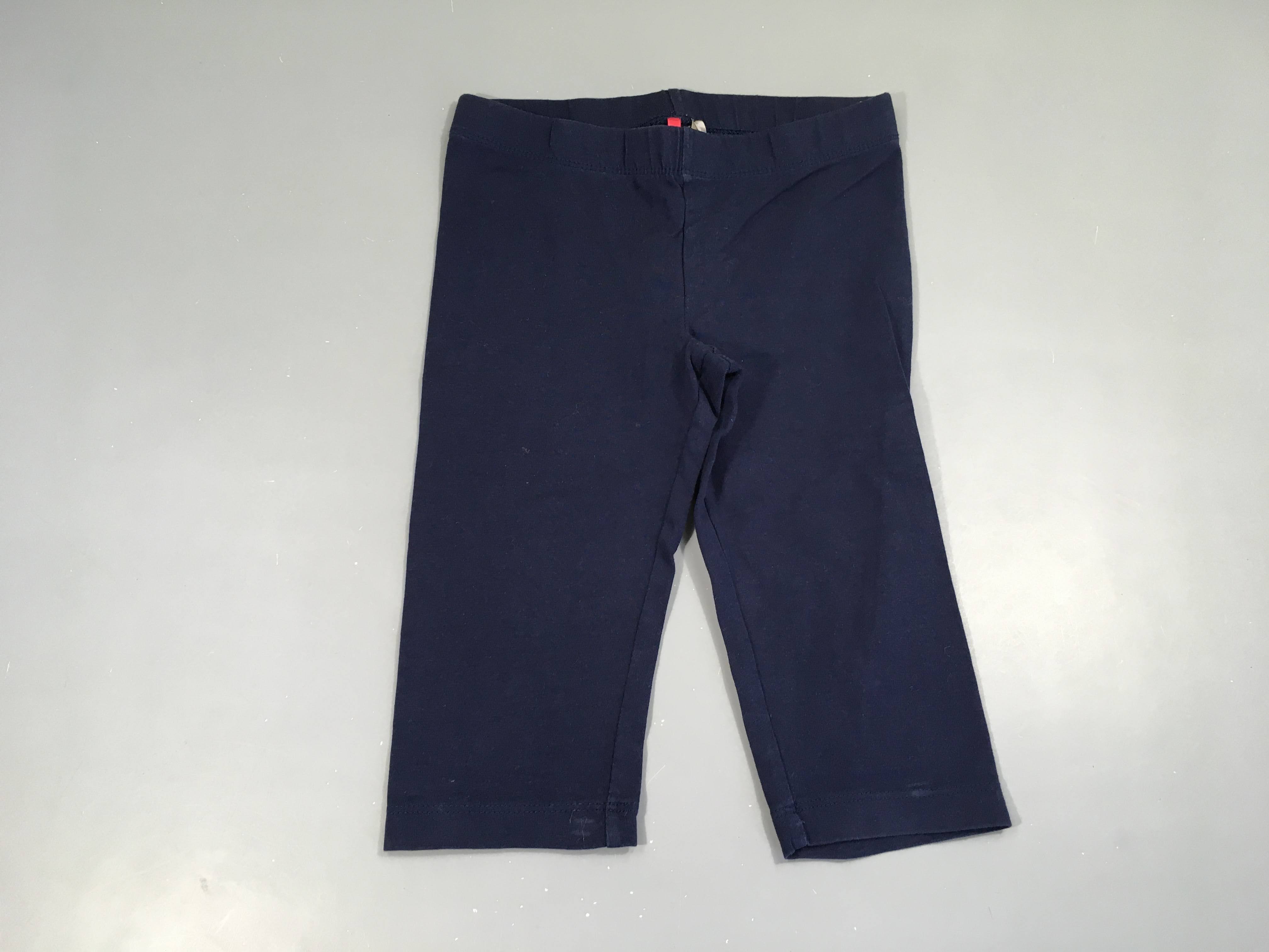 Legging court bleu marine