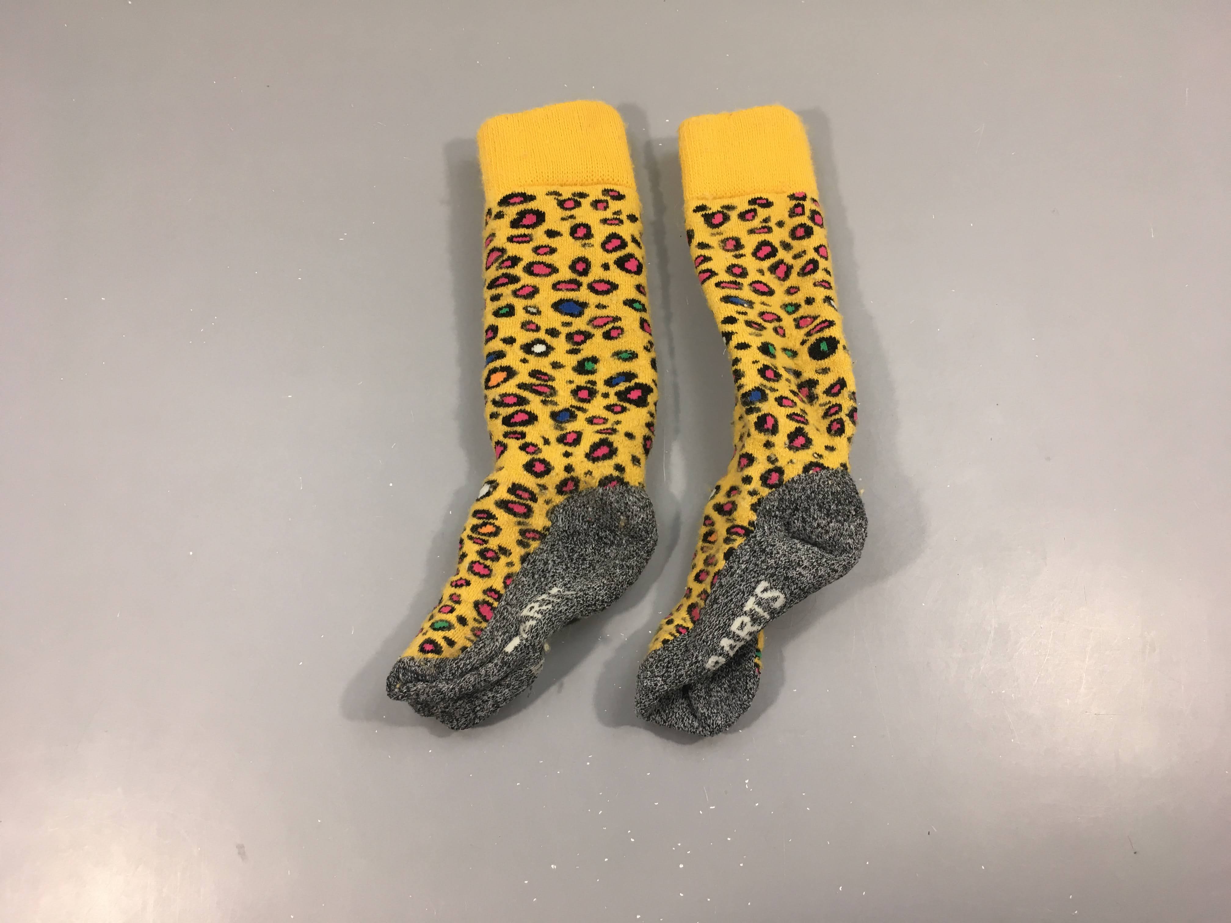 Chaussettes laine? jaune léopard, Barts, 27-30