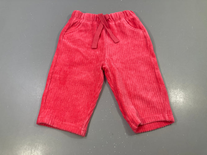 Pantalon velours côtelé rose, moins cher chez Petit Kiwi