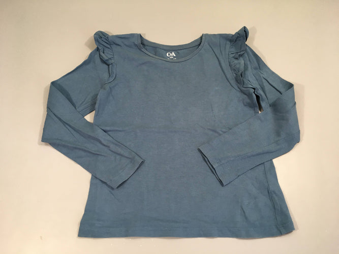T-shirt m.l bleu froufrous, moins cher chez Petit Kiwi