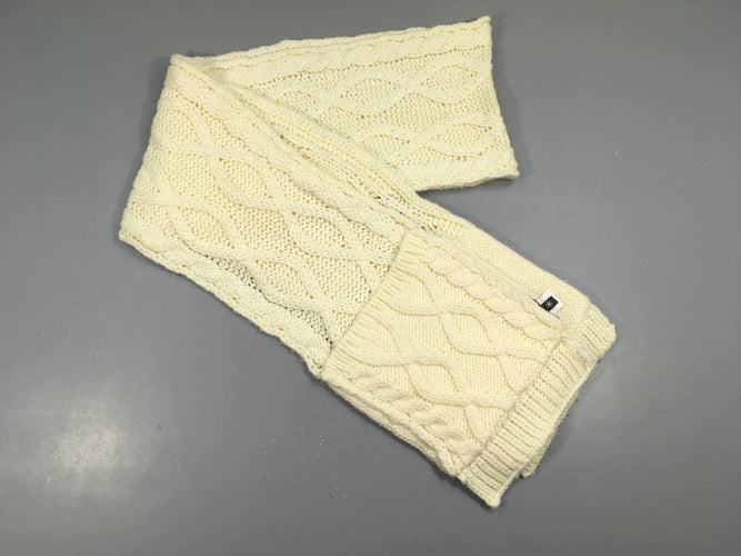 Grande écharpe écru avec poches pour les mains, Veritas, moins cher chez Petit Kiwi