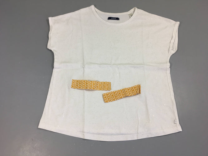 T-shirt m.c blanc irisé, moins cher chez Petit Kiwi
