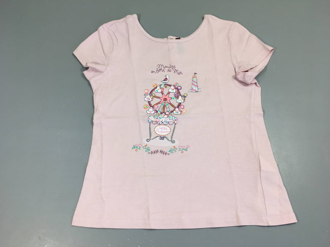 T-shirt m.c rose manège, moins cher chez Petit Kiwi