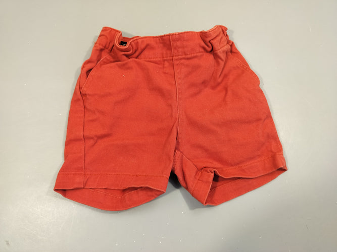 Short toile chino  rouge, moins cher chez Petit Kiwi