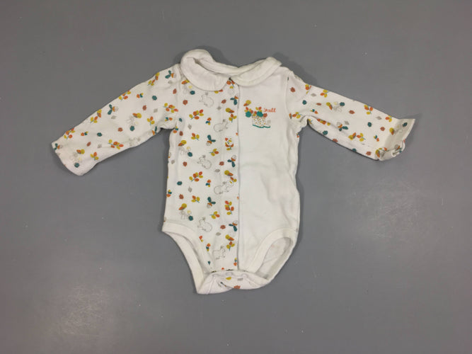 Body m.l à pressions blanc Fall, moins cher chez Petit Kiwi