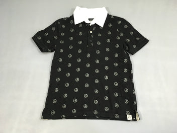 Polo m.c noir peace&love