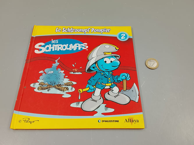 Les schtroumpfs, à la découverte des métiers . Le schtroumpf  pompier, moins cher chez Petit Kiwi