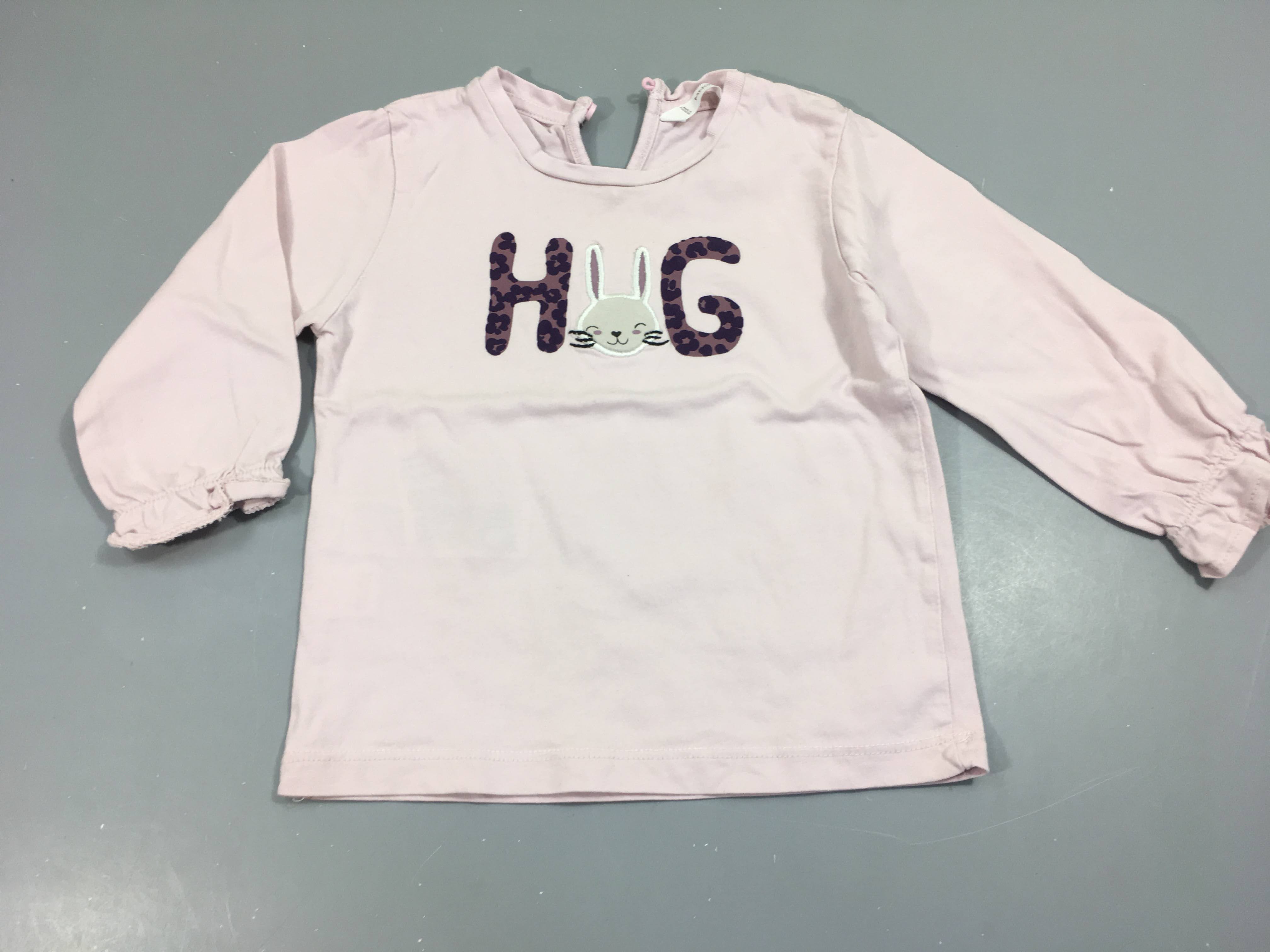 T-shirt m.l rose pâle lapin