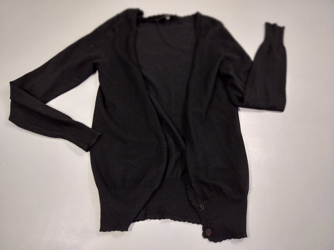 Gilet noir (boutonné), moins cher chez Petit Kiwi