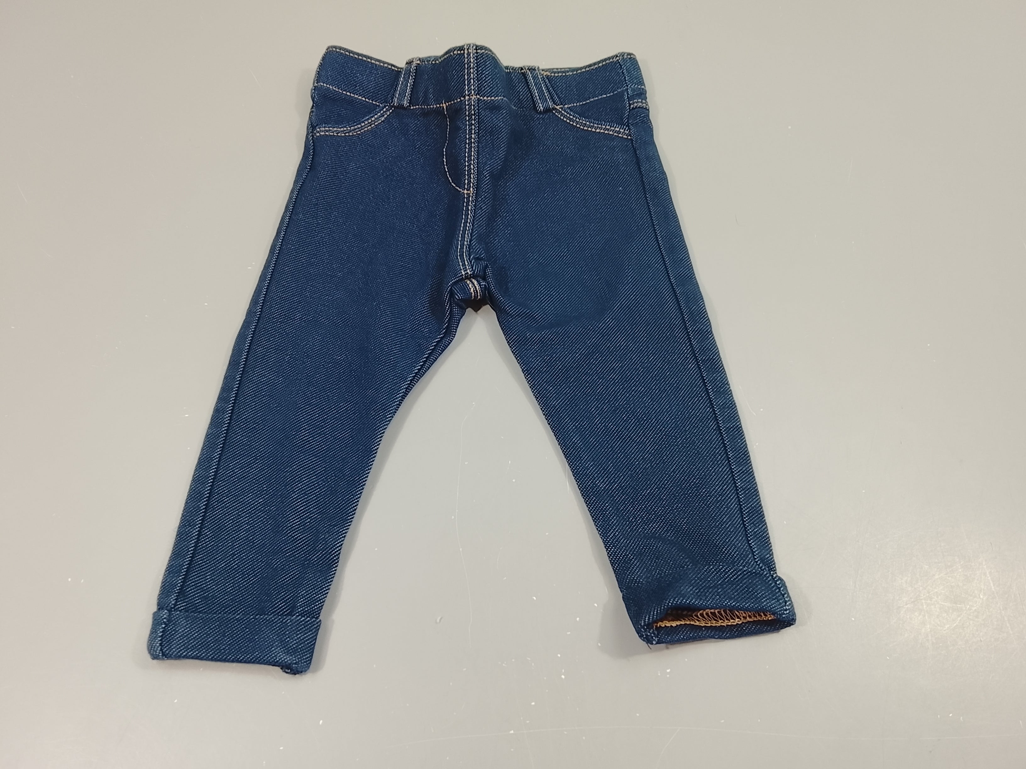 Jegging à revers denim bleu foncé (conception écologique)