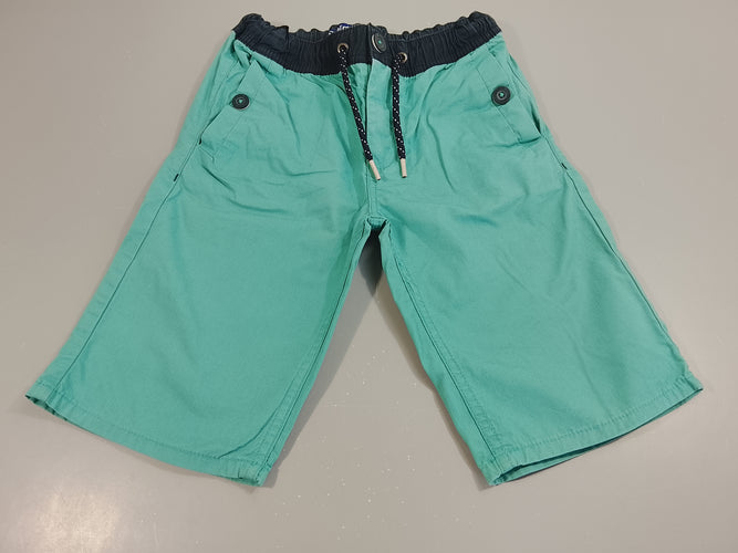 Bermuda turquoise / bleu marine taille élastique, moins cher chez Petit Kiwi