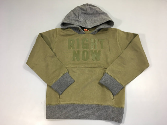 Sweat à capuche vert/gris chiné Right, moins cher chez Petit Kiwi