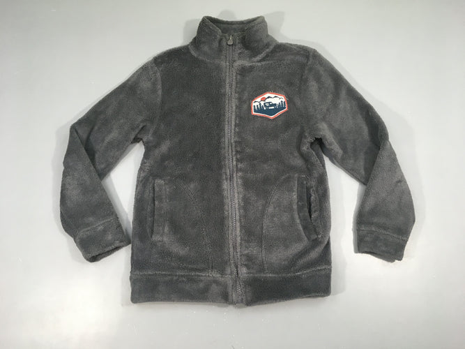 Sweat velours gris 4x4, moins cher chez Petit Kiwi