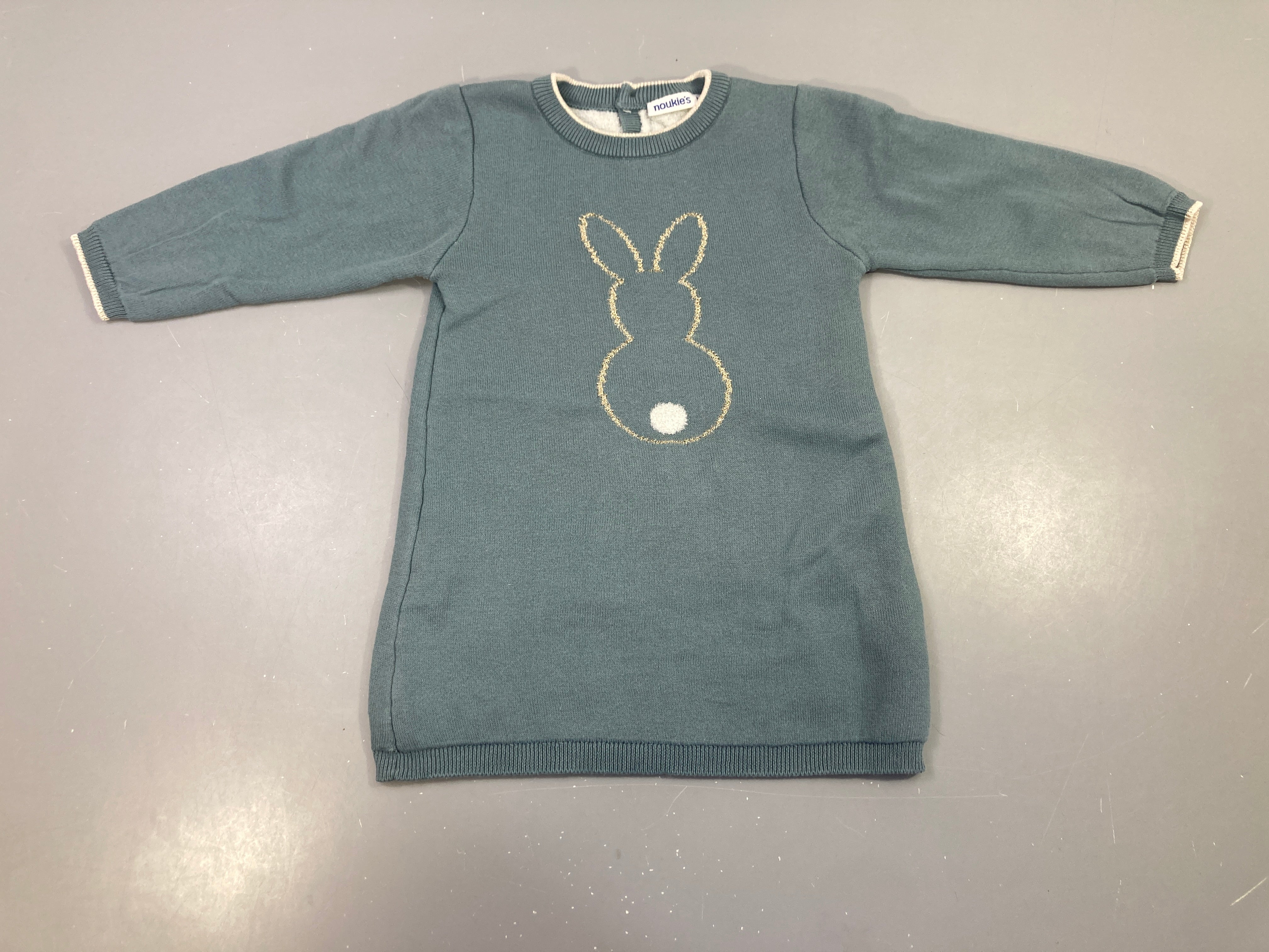 Robe pull m.l bleu lapin