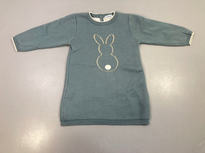 Robe pull m.l bleu lapin, moins cher chez Petit Kiwi
