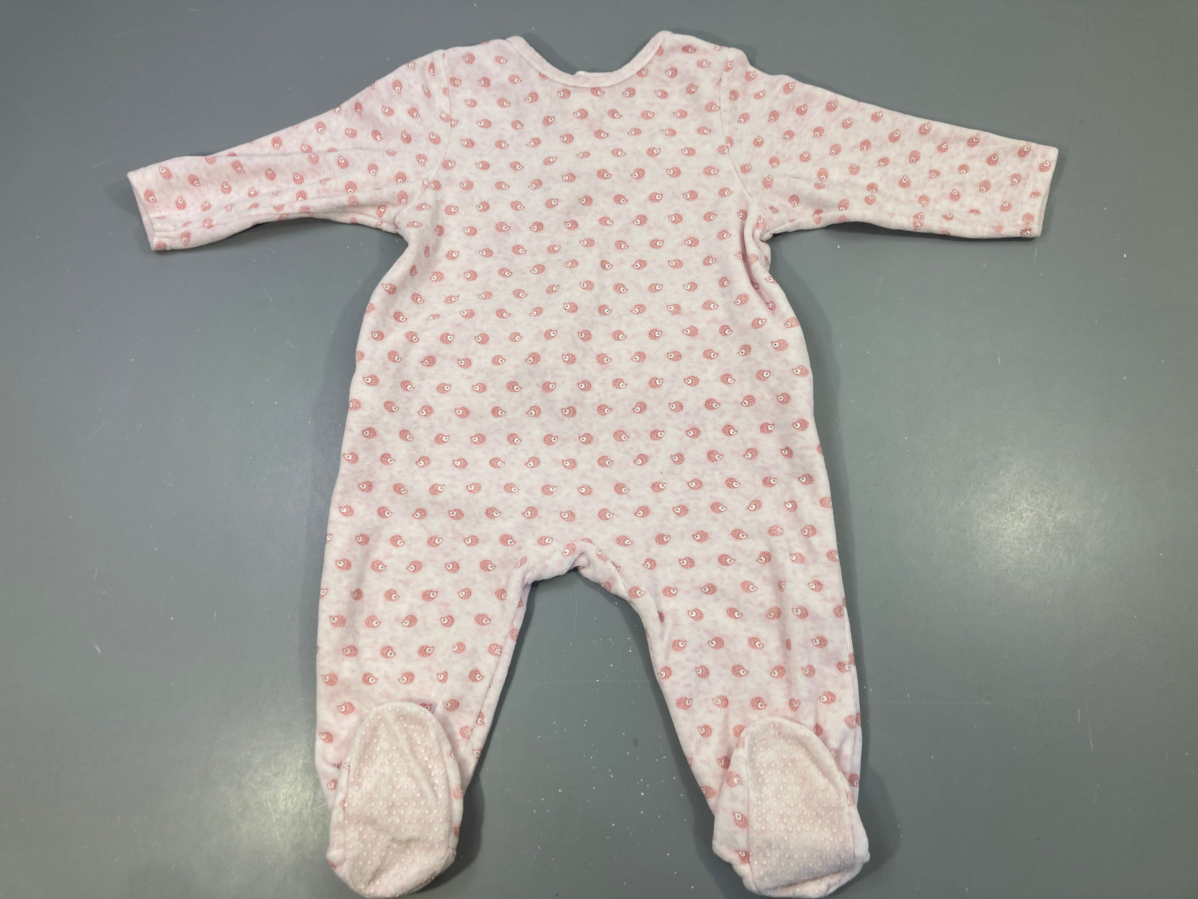 Pyjama velours rose hérissons