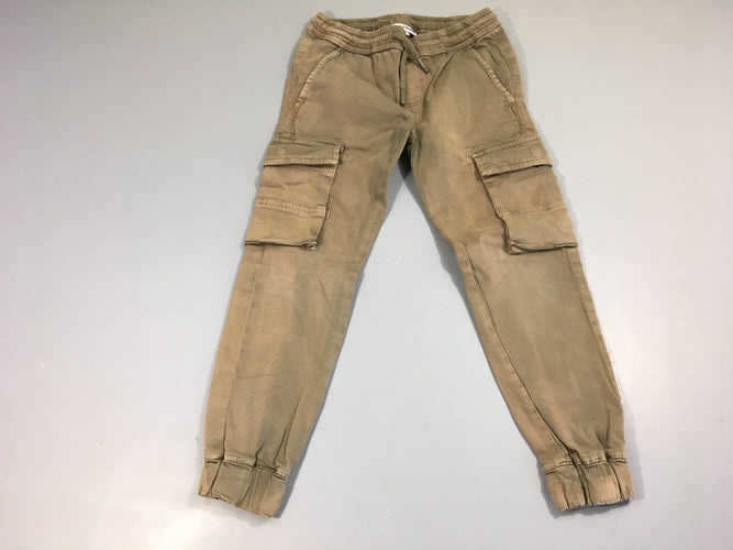 Pantalon cargo Jim trapped fit kaki effet délavé, moins cher chez Petit Kiwi