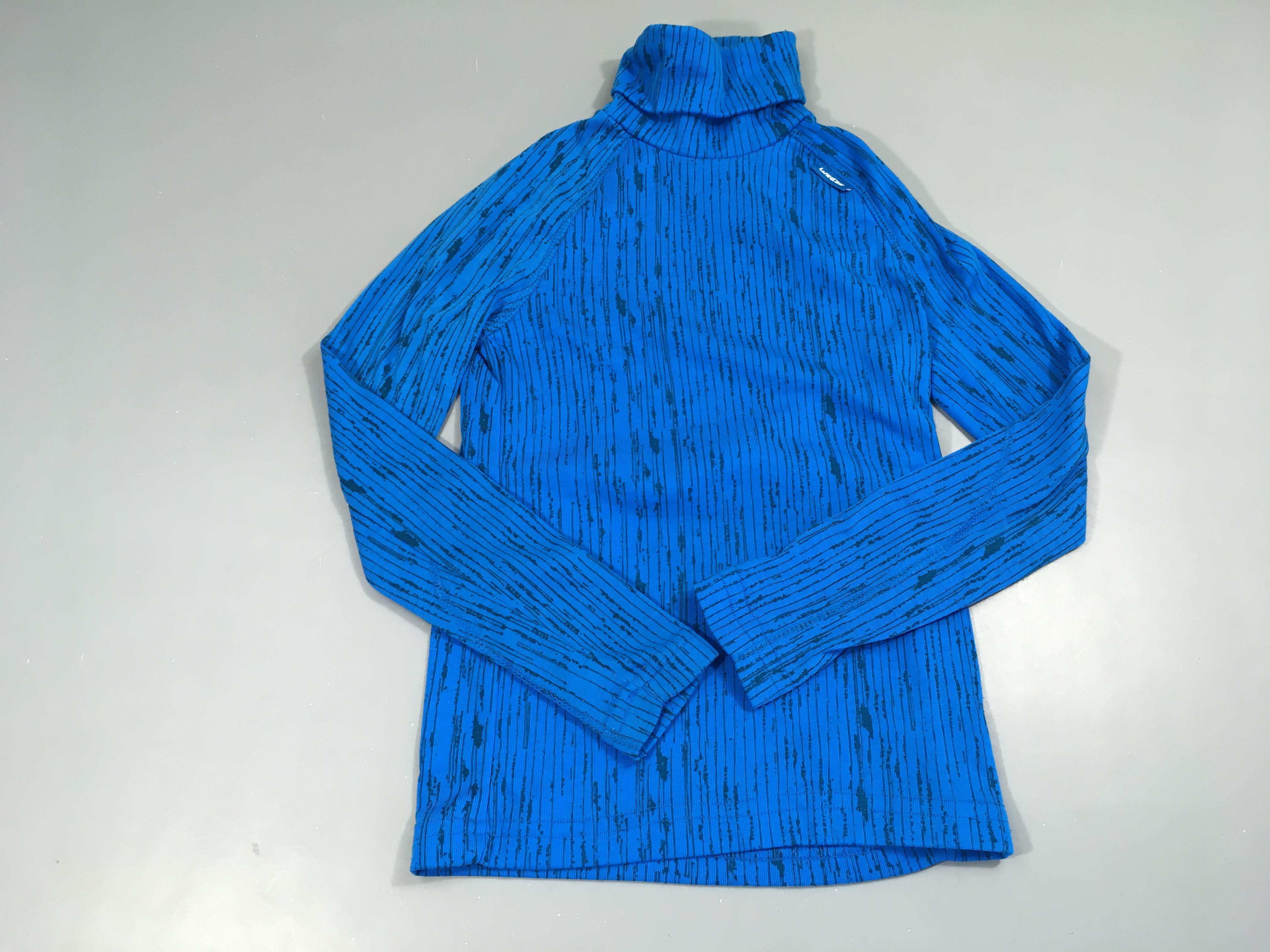 T-shirt m.l thermique bleu rayé