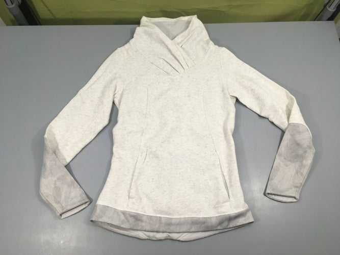 Sweat de randonnée beige chiné gris - NH100, moins cher chez Petit Kiwi