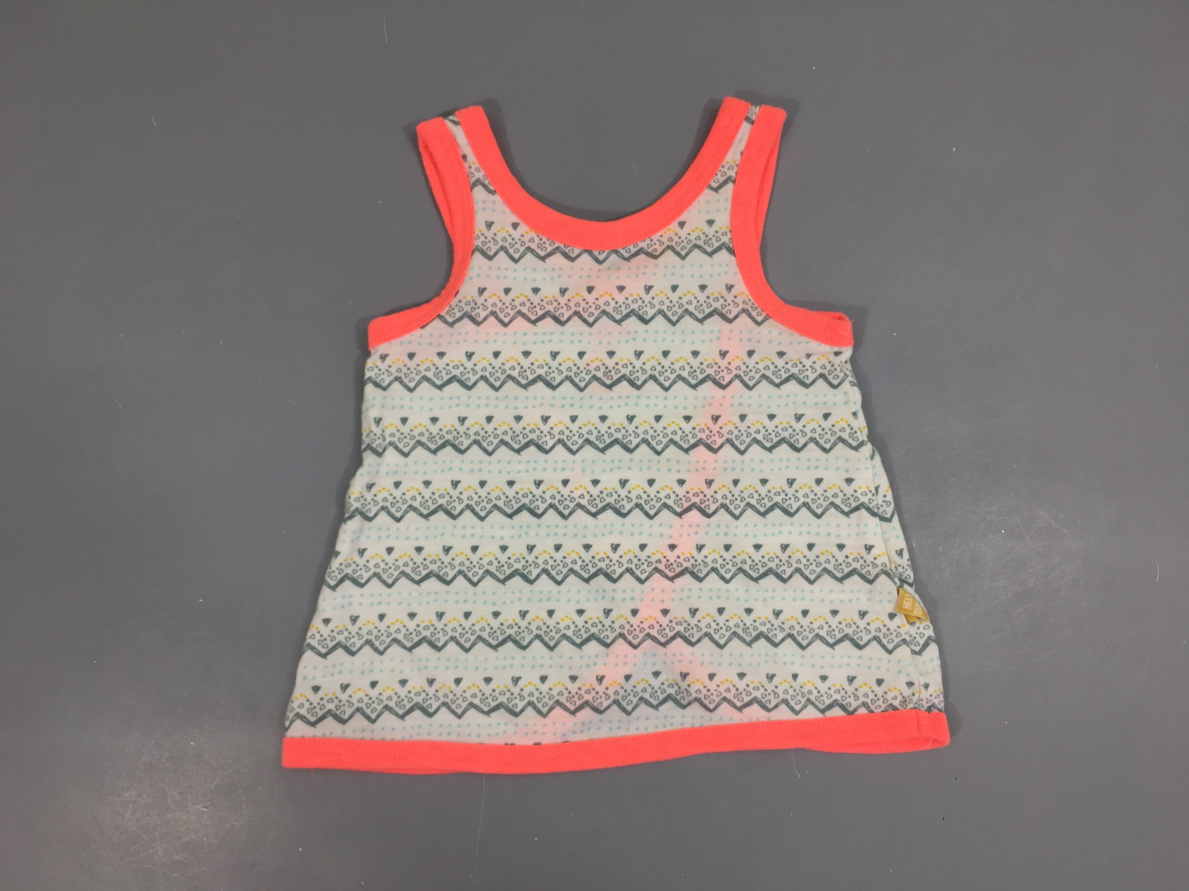 Top jersey blanc vagues dos croisé